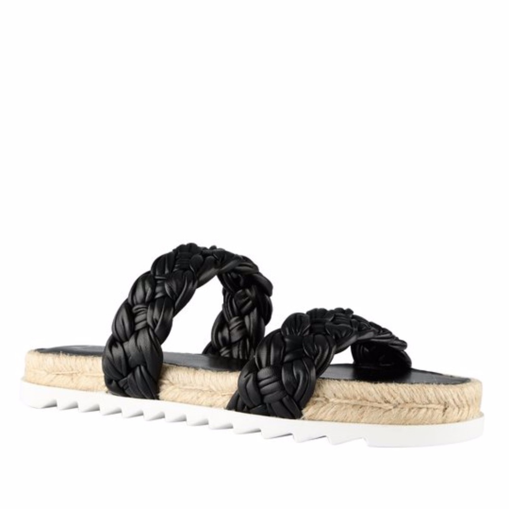 Marc Fisher Jaimee Slip-On Espadrille Black Braid… - image 1